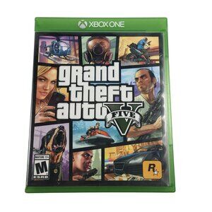 GRAND THEFT AUTO V 5 (MICROSOFT XBOX ONE, 2014) COMPLETE WITH MAP AND VIDEO GAME